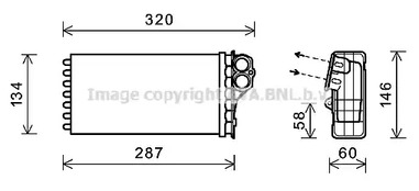 Теплообменник отопление салона AVA QUALITY COOLING CNA6279