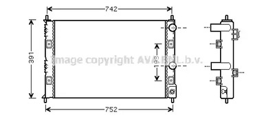 Радиатор охлаждение двигателя AVA QUALITY COOLING CRA2076