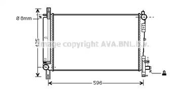 Радиатор охлаждения двигателя AVA QUALITY COOLING CRA2080
