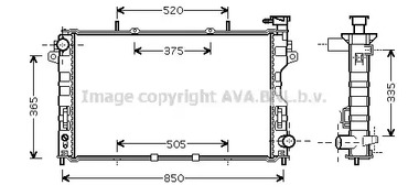 Радиатор охлаждения двигателя AVA QUALITY COOLING CRA2081
