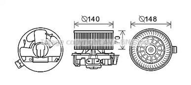 Двигатель вентилятора AVA QUALITY COOLING DA8010
