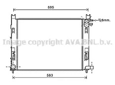 Радиатор системы охлаждения AVA QUALITY COOLING DAA2008