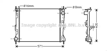 Радиатор охлаждения двигателя AVA QUALITY COOLING DN2235