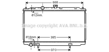 Радиатор охлаждения двигателя AVA QUALITY COOLING DN2237