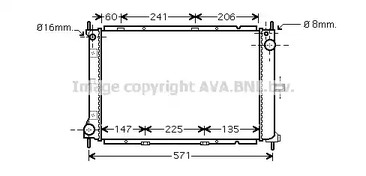 Радиатор охлаждения двигателя AVA QUALITY COOLING DN2249
