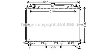 Радиатор охлаждения двигателя AVA QUALITY COOLING DN2296