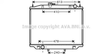 Радиатор охлаждения двигателя AVA QUALITY COOLING DN2300
