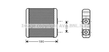 Теплообменник отопления салона AVA QUALITY COOLING DN6139
