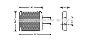 Теплообменник отопления салона AVA QUALITY COOLING DW6059