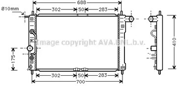 Радиатор охлаждения двигателя AVA QUALITY COOLING DWA2015