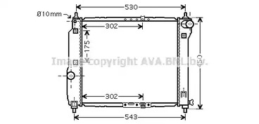 Радиатор охлаждения двигателя AVA QUALITY COOLING DWA2066