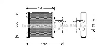 Теплообменник отопление салона AVA QUALITY COOLING DWA6027