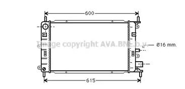 Радиатор охлаждения двигателя AVA QUALITY COOLING FD2149