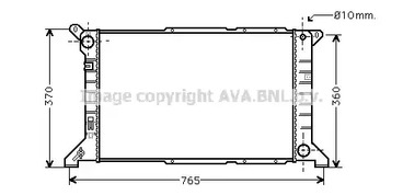 Радиатор охлаждения двигателя AVA QUALITY COOLING FD2204
