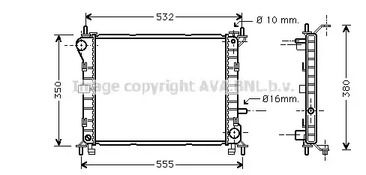 Радиатор охлаждения двигателя AVA QUALITY COOLING FD2263