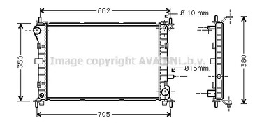 Радиатор охлаждения двигателя AVA QUALITY COOLING FD2264