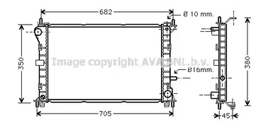 Радиатор охлаждения двигателя AVA QUALITY COOLING FD2265
