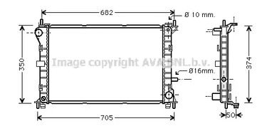 Радиатор охлаждения двигателя AVA QUALITY COOLING FD2379