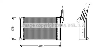 Теплообменник отопления салона AVA QUALITY COOLING FD6093