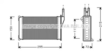 Теплообменник отопления салона AVA QUALITY COOLING FD6098