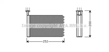 Теплообменник отопления салона AVA QUALITY COOLING FD6164