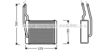 Теплообменник отопления салона AVA QUALITY COOLING FD6272