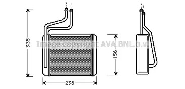 Теплообменник отопление салона AVA QUALITY COOLING FD6286