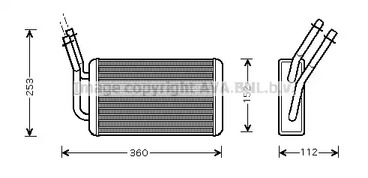 Теплообменник отопления салона AVA QUALITY COOLING FD6316