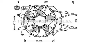 Вентилятор радиатора AVA QUALITY COOLING FD7508