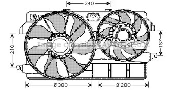 Вентилятор охлаждения двигателя AVA QUALITY COOLING FD7535