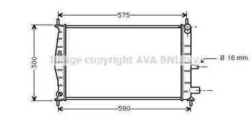 Радиатор охлаждения двигателя AVA QUALITY COOLING FDA2218