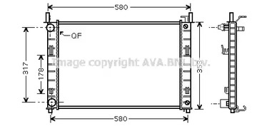 Радиатор охлаждения двигателя AVA QUALITY COOLING FDA2324