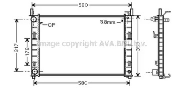 Радиатор охлаждения двигателя AVA QUALITY COOLING FDA2326