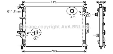 Радиатор охлаждения двигателя AVA QUALITY COOLING FDA2421