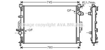 Радиатор охлаждение двигателя AVA QUALITY COOLING FDA2422