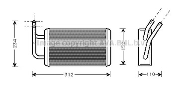 Радиатор печки AVA QUALITY COOLING FDA6215
