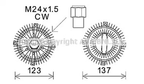 Вискомуфта вентилятора AVA QUALITY COOLING FDC447