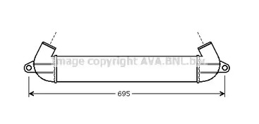 Интеркулер AVA QUALITY COOLING FT4271