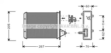 Теплообменник отопление салона AVA QUALITY COOLING FT6089