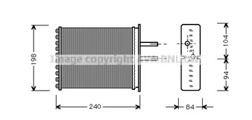 Теплообменник отопления салона AVA QUALITY COOLING FT6193
