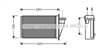 Теплообменник отопления салона AVA QUALITY COOLING FT6266