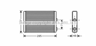 Теплообменник отопление салона AVA QUALITY COOLING FT6325