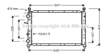 Радиатор охлаждения двигателя AVA QUALITY COOLING FTA2096