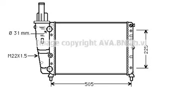 Радиатор охлаждения двигателя AVA QUALITY COOLING FTA2138