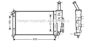 Радиатор охлаждения двигателя AVA QUALITY COOLING FTA2275