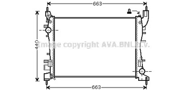 Радиатор охлаждения двигателя AVA QUALITY COOLING FTA2358