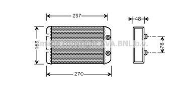 Теплообменник отопления салона AVA QUALITY COOLING FTA6254