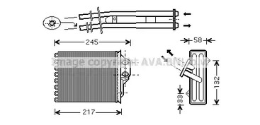 Теплообменник отопление салона AVA QUALITY COOLING FTA6350