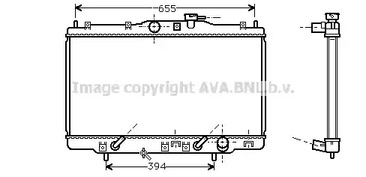 Радиатор охлаждения двигателя AVA QUALITY COOLING HD2102