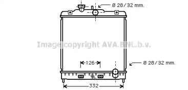 Радиатор охлаждения двигателя AVA QUALITY COOLING HD2120